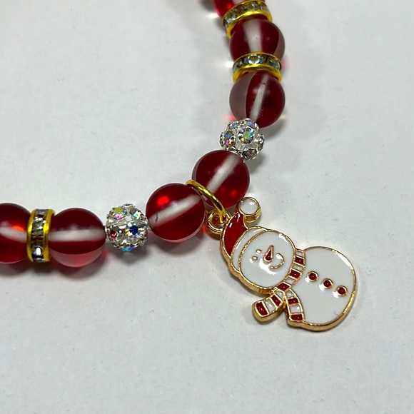 Handmade Christmas Bracelet with Aura Quartz Crystals! - Picture 6 of 6